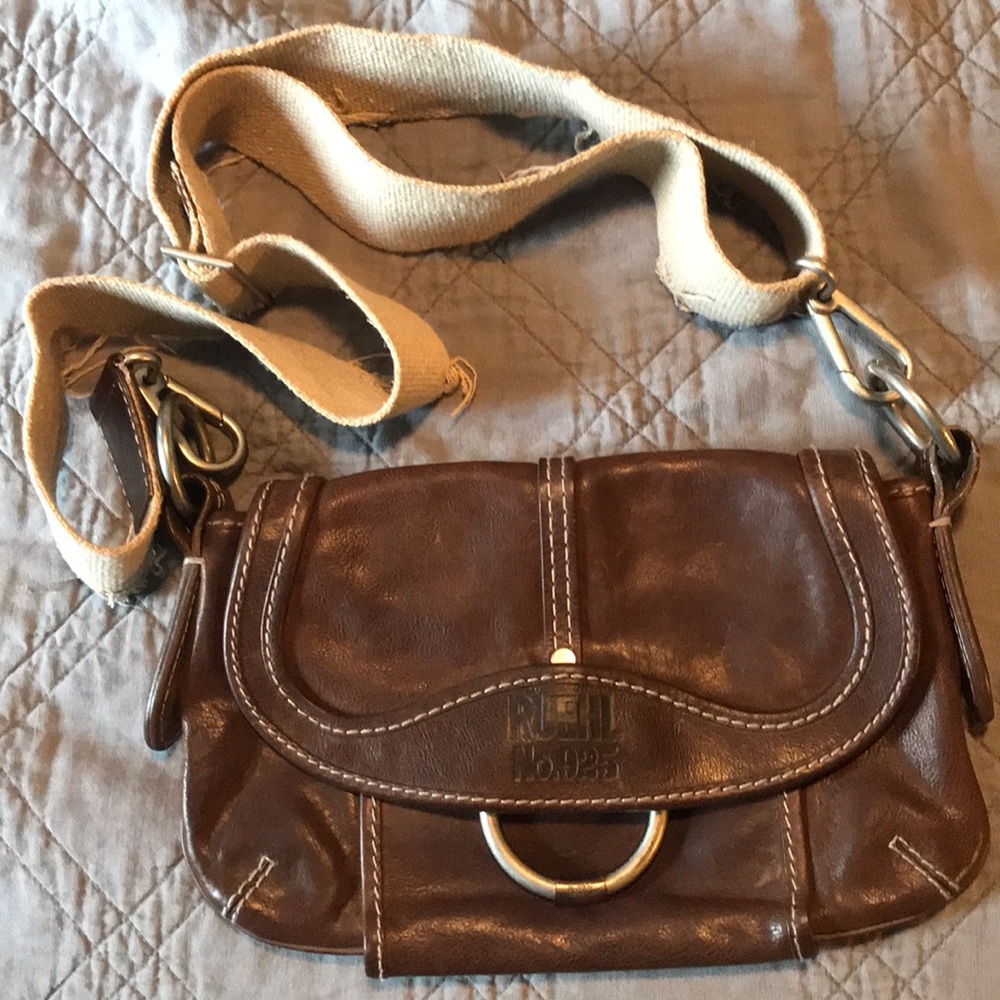Ruehl No.925 Brown Leather Crossbody Handbag